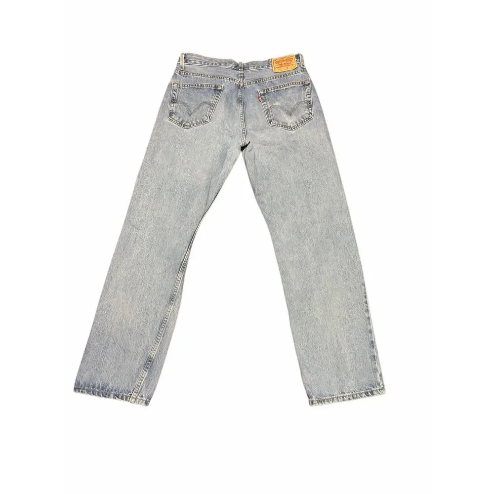 Vintage Y2K Regular Fit Levis 505 Blue Denim Jeans Mens 34x32 100% Cotton Pants